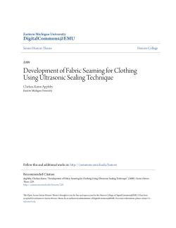 Development of Fabric Seaming for Clothing Using Ultrasonic