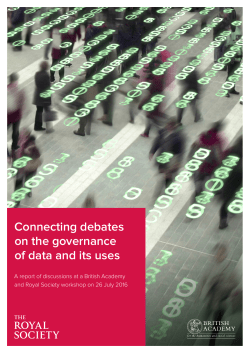 Data Governance Seminar Report, July 2016