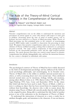 The role of the theory-of-mind cortical network in