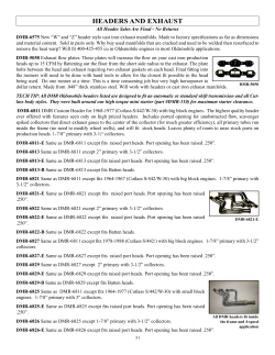 HEADERS AND EXHAUST - dickmillerracing.com