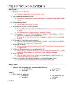 Ch 26 sound review 2 - answer key