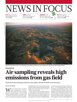 Air sampling reveals high emissions from gas field