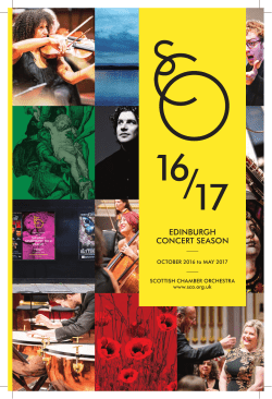 EDINBURGH CONCERT SEASON - Scottish Chamber Orchestra