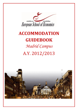 ACCOMMODATION GUIDEBOOK Madrid Campus A.Y. 2012/2013