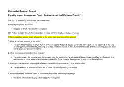 Land Sales - Colchester Borough Council