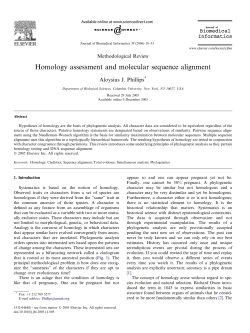 Homology assessment and molecular sequence alignment
