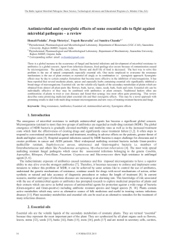 Antimicrobial and synergistic effects of some essential oils to fight