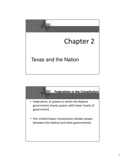 Chapter 2 - Texas and the Nation