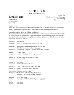 DUTCHESS English 216 - Dutchess Community College