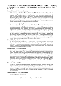 Manufacturing Integrated Learning Lab (MILL): A Curriculum Model