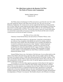 The Allied Intervention in the Russian Civil War