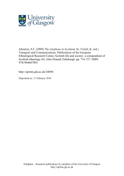 The Telephone in Scotland - Enlighten: Publications