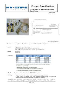 Product Spec Sheet- FS THL Temporary Horizontal rope lifelines