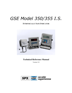 GSE Model 350/355 IS Technical Reference Manual