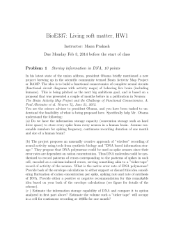 BioE337: Living soft matter, HW1