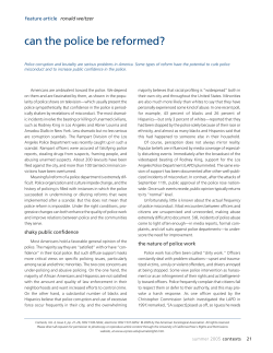 2005 can the police be reformed - Police Prostitution and Politics
