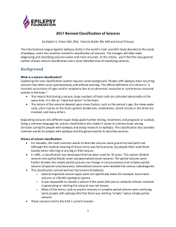 2017 Revised Classification of Seizures Background