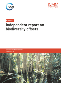 Independent report on biodiversity offsets