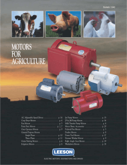 MOTORS FOR AGRICULTURE