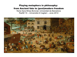 Playing metaphors in philosophy: from Ancient fate to (post)modern