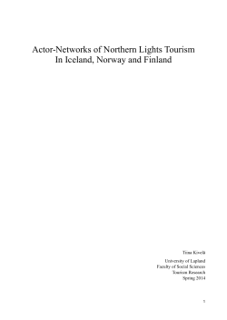 Actor-Networks of Northern Lights Tourism In Iceland, Norway