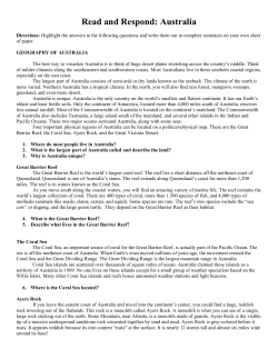 Australia Read and Respond - Mrs. Barnes Learning Site