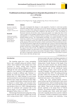 Traditional cured meat-making process degrades the proteins of M