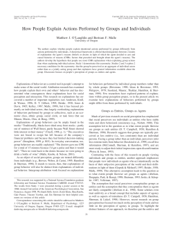 How People Explain Actions Performed by