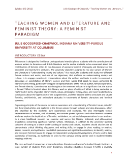 teaching women and literature and feminist