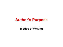 author`s purpose lesson