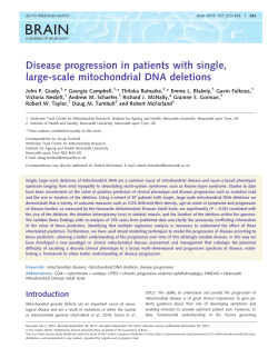 Disease progression in patients with single, large