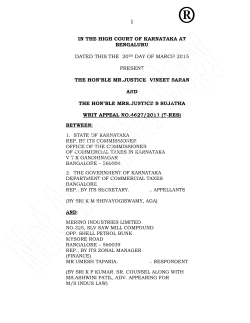 Judgement in the case of M/s Merino Industries Limited Vs State of