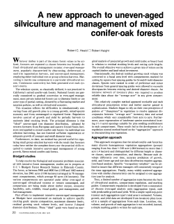 A new approach to uneven-aged silviculture and management of