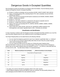 Dangerous Goods in Excepted Quantities