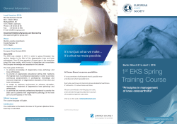 1st EKS Spring Training Course