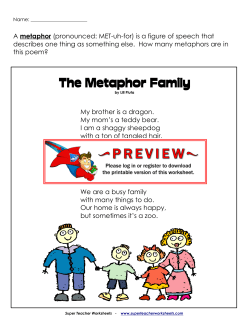 The Metaphor Family - Super Teacher Worksheets
