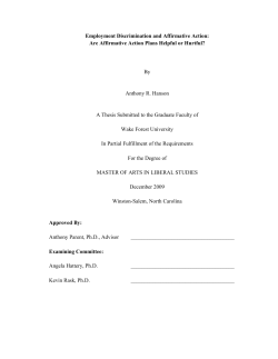 Employment Discrimination and Affirmative Action