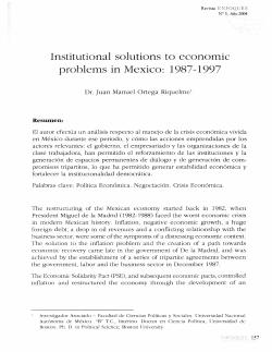 Institutional solutions to economic problerns in