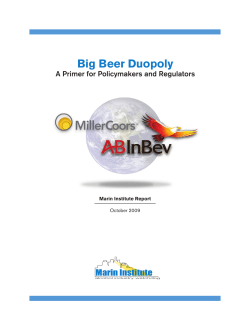 Big Beer Duopoly - Alcohol Justice
