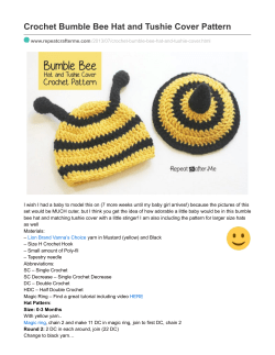 Crochet Bumble Bee Hat and Tushie Cover Pattern - Knit-N-Purl