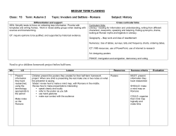 Medium term planning - Romans