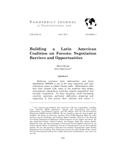 Building a Latin American Coalition on Forests