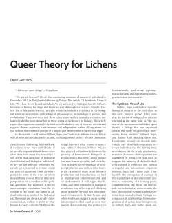 Queer Theory for Lichens