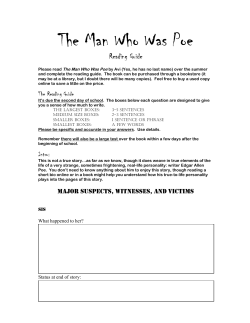The Man Who Would Be Poe