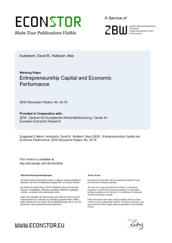 Entrepreneurship Capital and Growth in Germany