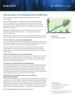 Scale-to-Fit - Nimble Storage