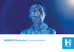 H&Uuml;BNER Photonics | Coherence Matters.