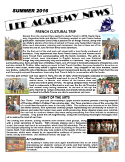 Newsletter PDF - Lee Academy for Gifted Education