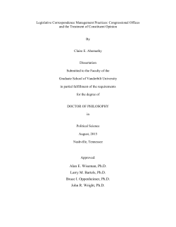 Legislative Correspondence Management Practices: Congressional