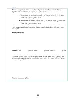 Ann and Margie had a total of 3 gallons of paint to share for a project